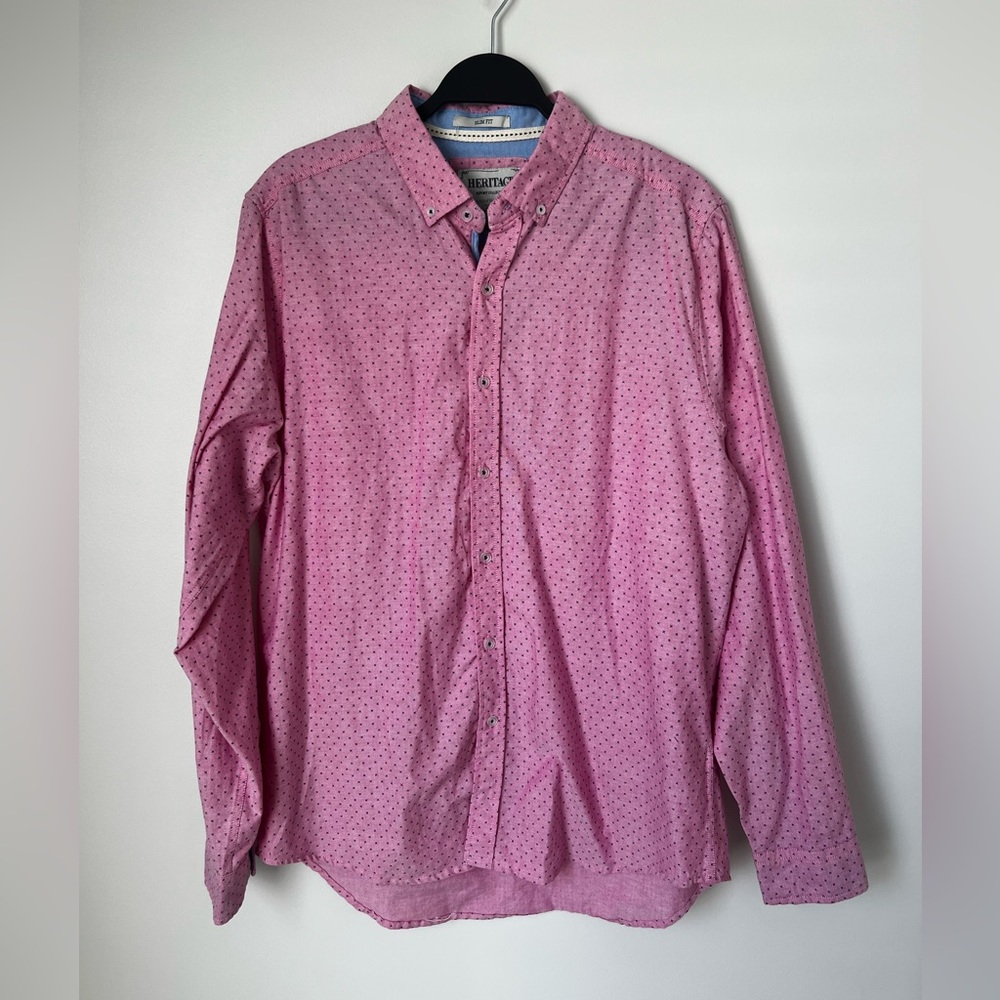 NWT Long sleeve printed button down